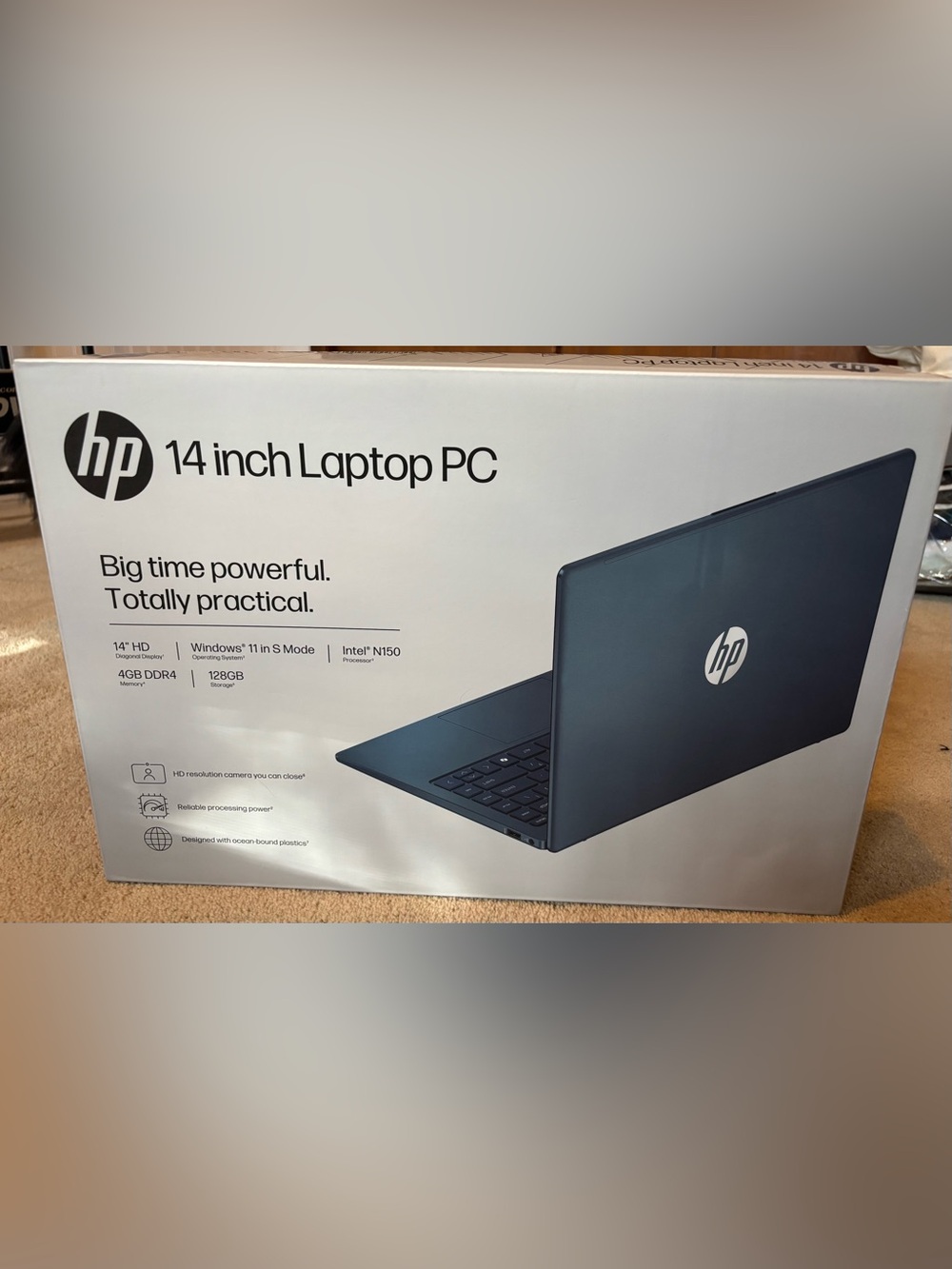 HP Slate Blue Laptop PC - Thin Portable Notebook